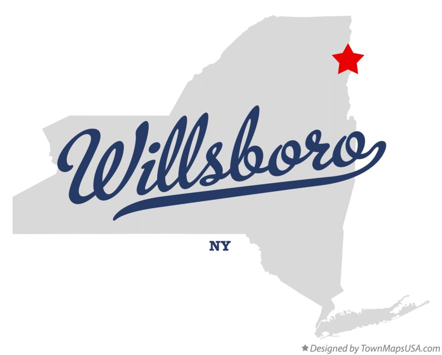 Map of Willsboro New York NY
