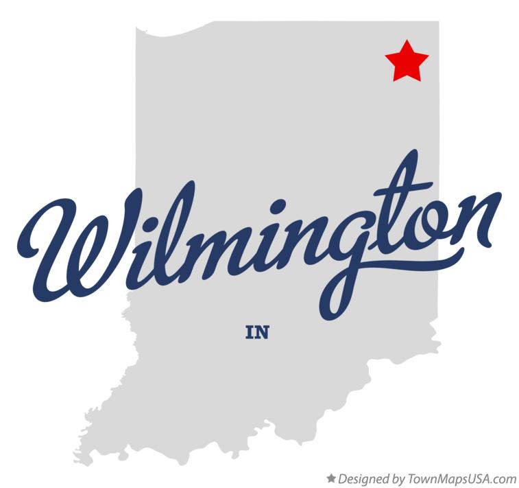 Map of Wilmington Indiana IN