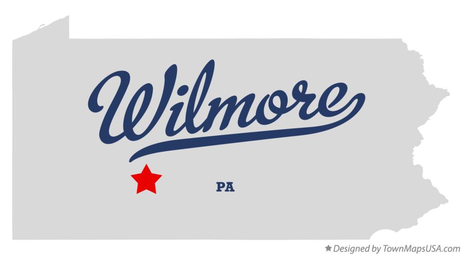 Map of Wilmore Pennsylvania PA