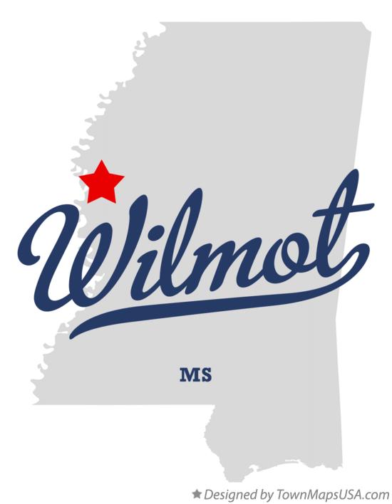 Map of Wilmot Mississippi MS