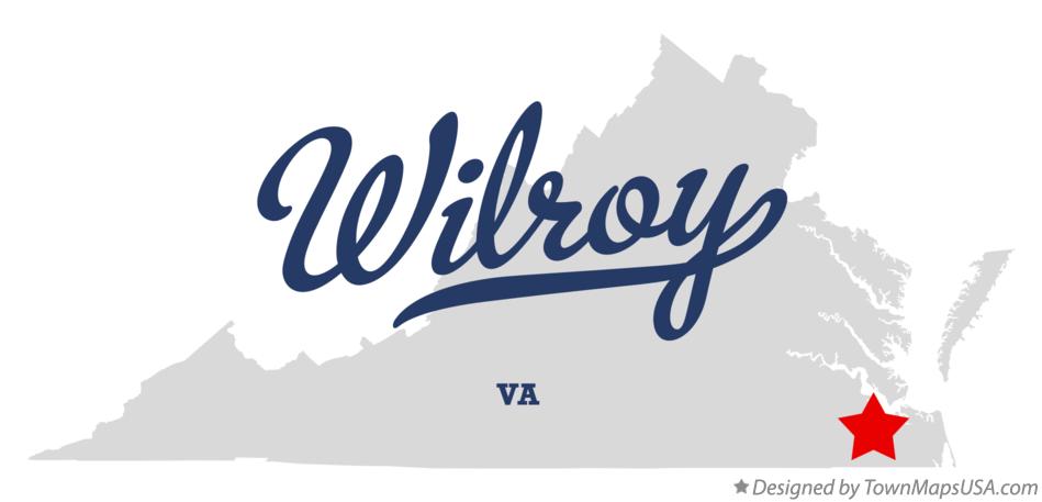 Map of Wilroy Virginia VA