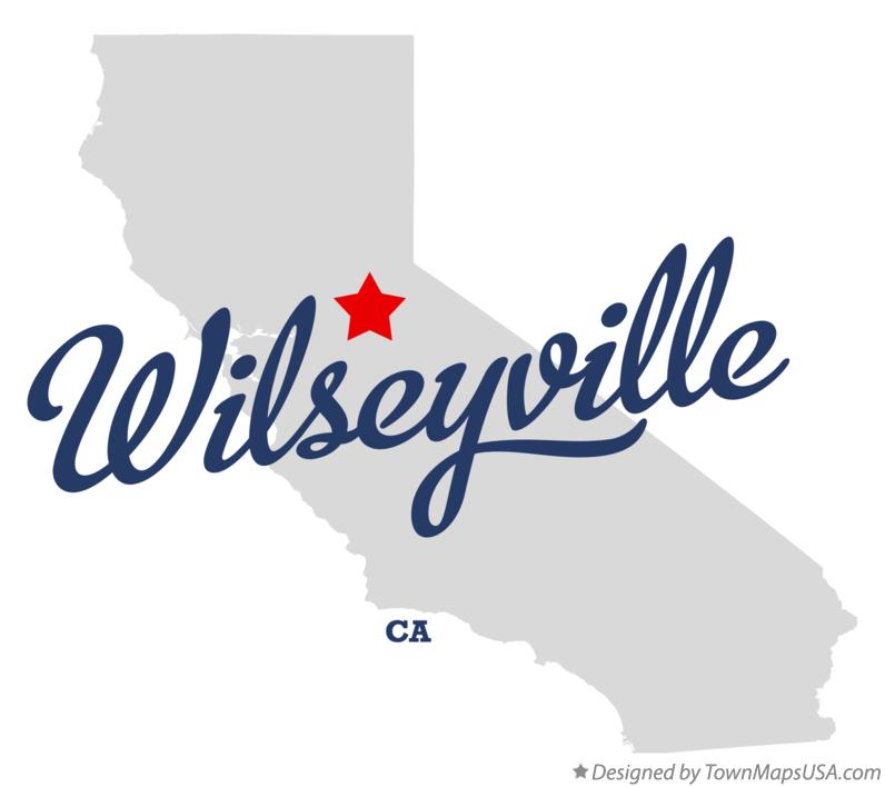 Map of Wilseyville California CA