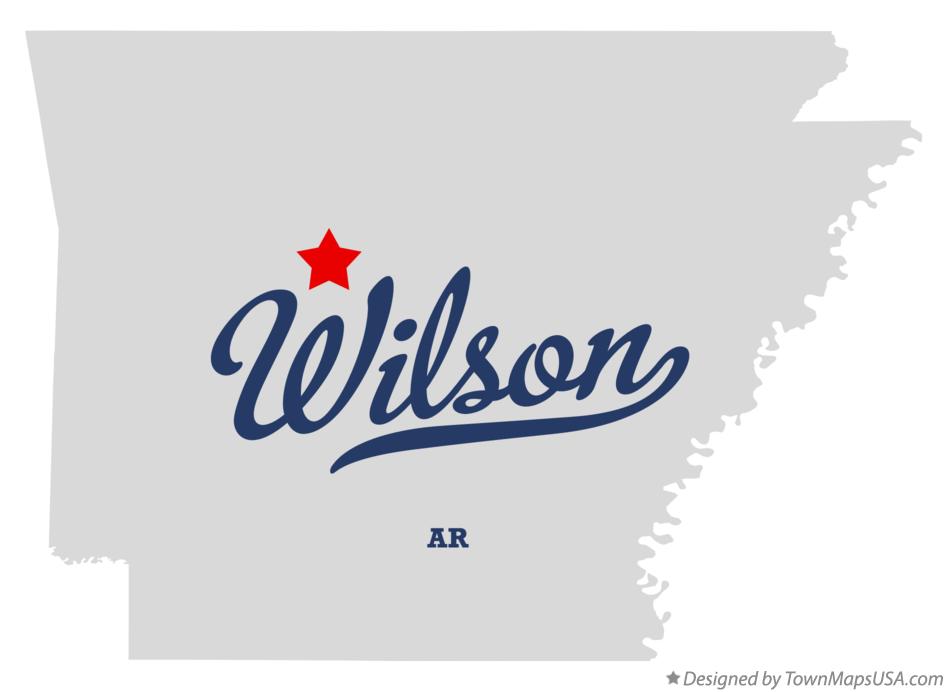 Map of Wilson Arkansas AR