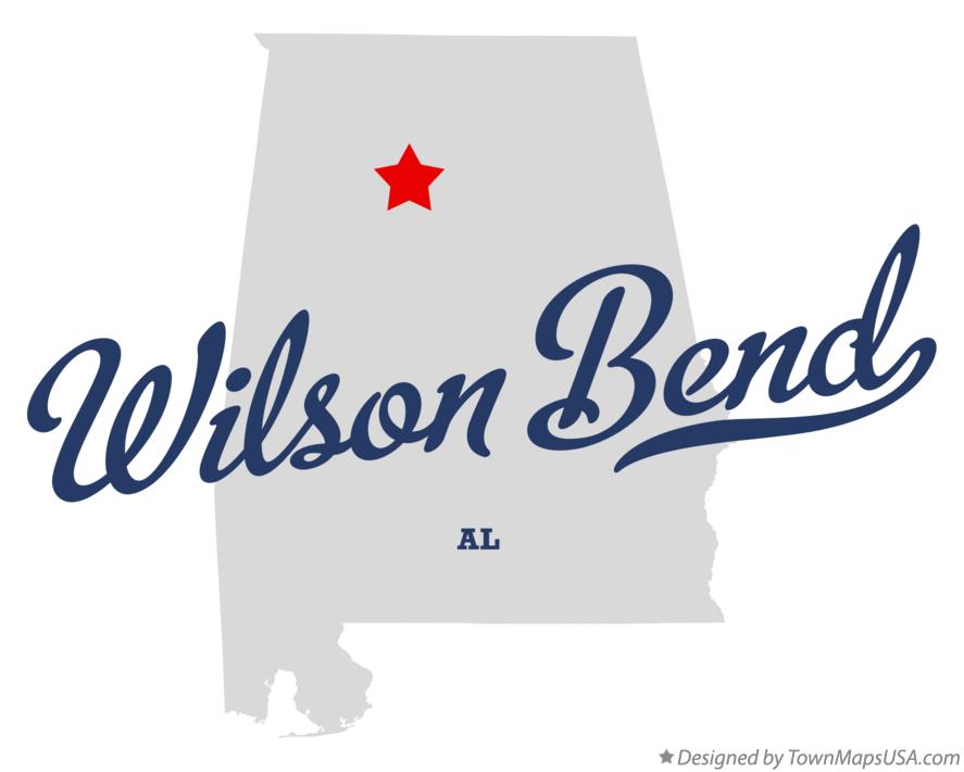 Map of Wilson Bend Alabama AL
