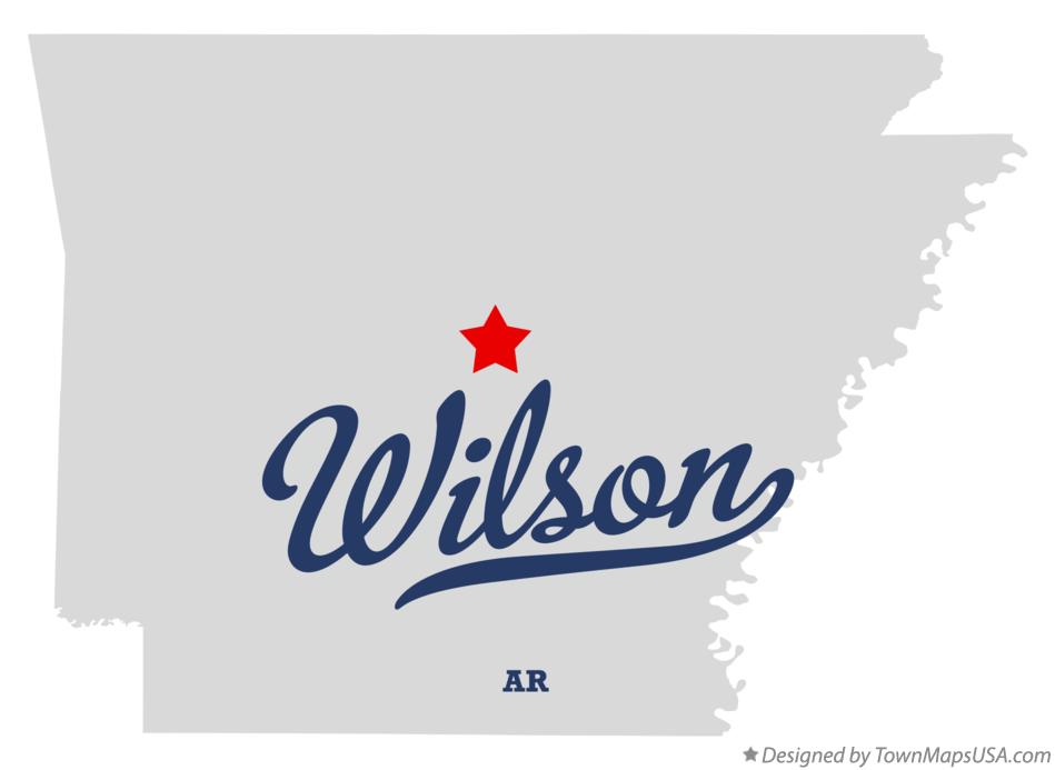 Map of Wilson Arkansas AR