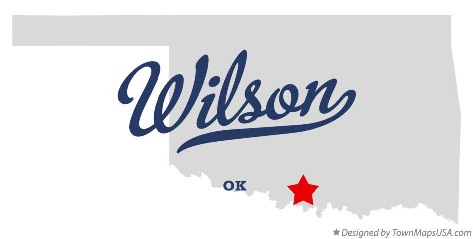 Map of Wilson Oklahoma OK