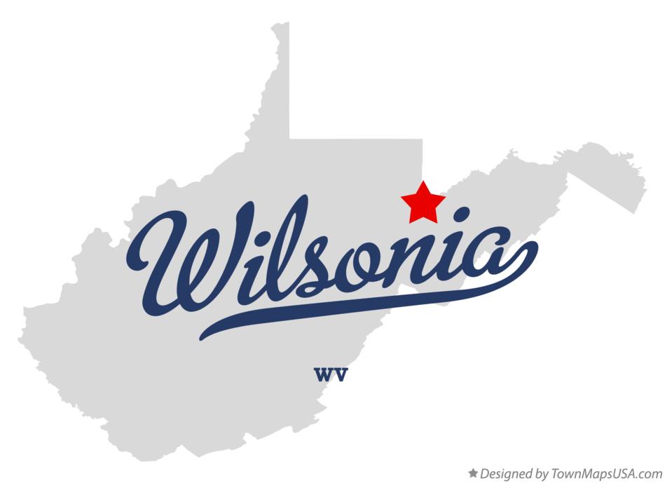 Map of Wilsonia West Virginia WV