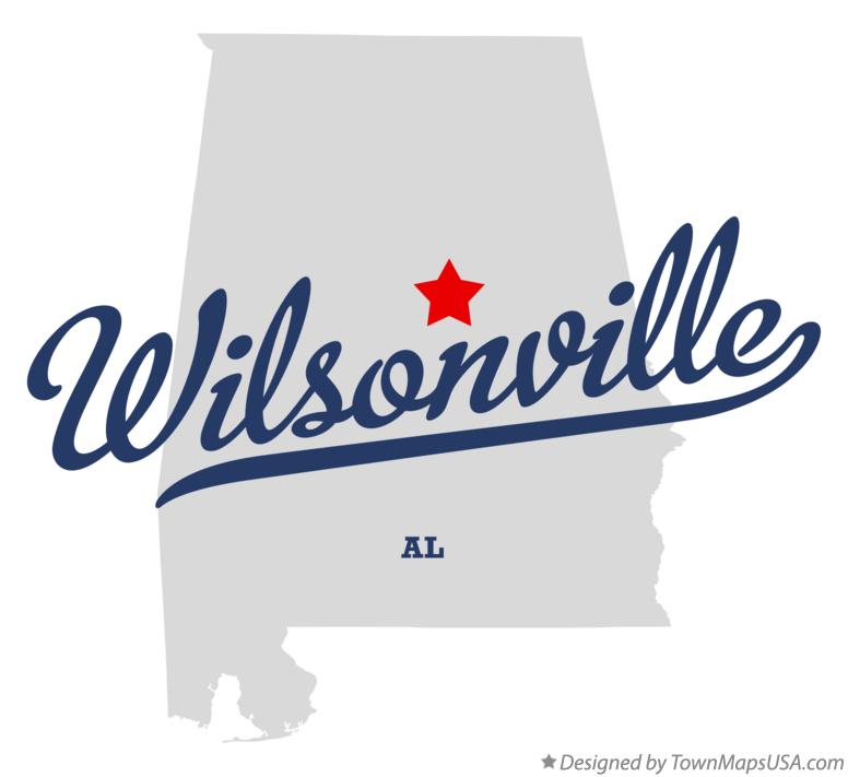 Map of Wilsonville Alabama AL