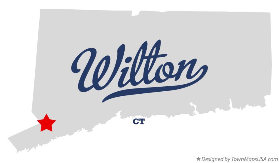 Map of Wilton Connecticut CT