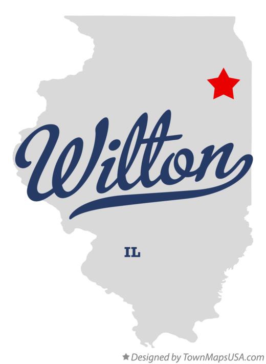 Map of Wilton Illinois IL