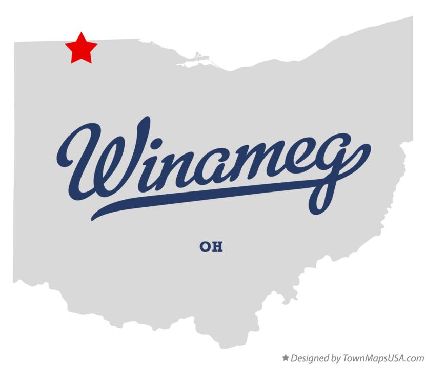 Map of Winameg Ohio OH