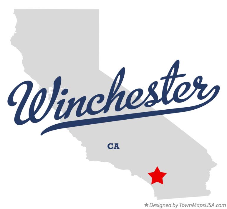 Map of Winchester California CA