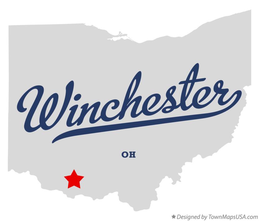 Map of Winchester Ohio OH