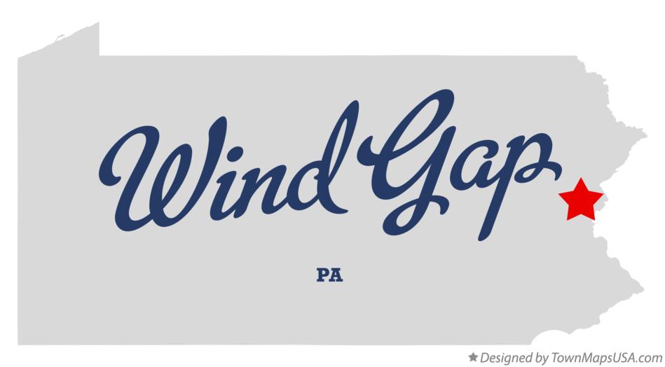 Map of Wind Gap Pennsylvania PA