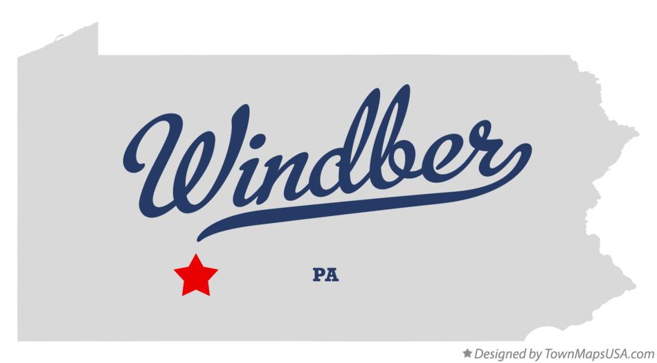 Map of Windber Pennsylvania PA