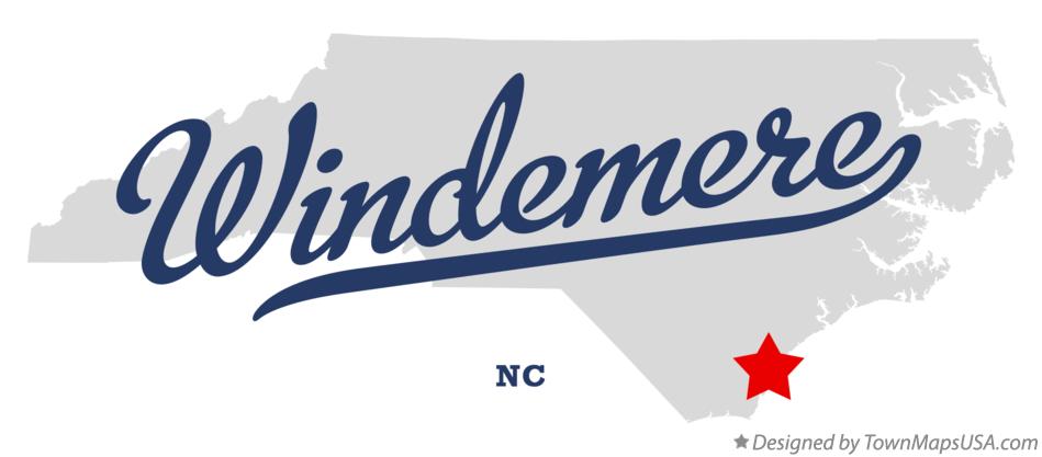 Map of Windemere North Carolina NC