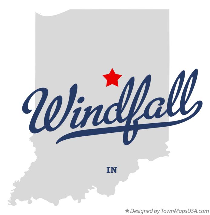 Map of Windfall Indiana IN