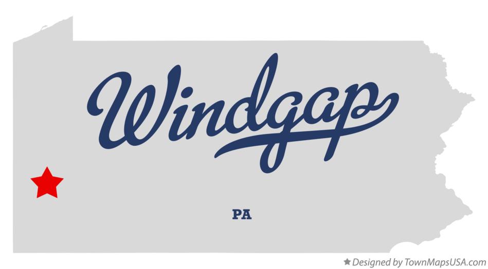 Map of Windgap Pennsylvania PA