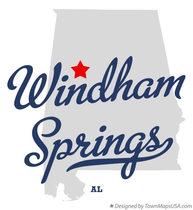 Map of Windham Springs Alabama AL