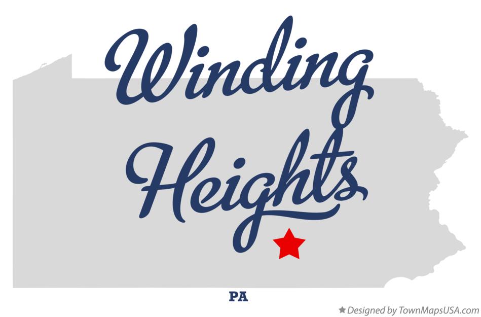 Map of Winding Heights Pennsylvania PA