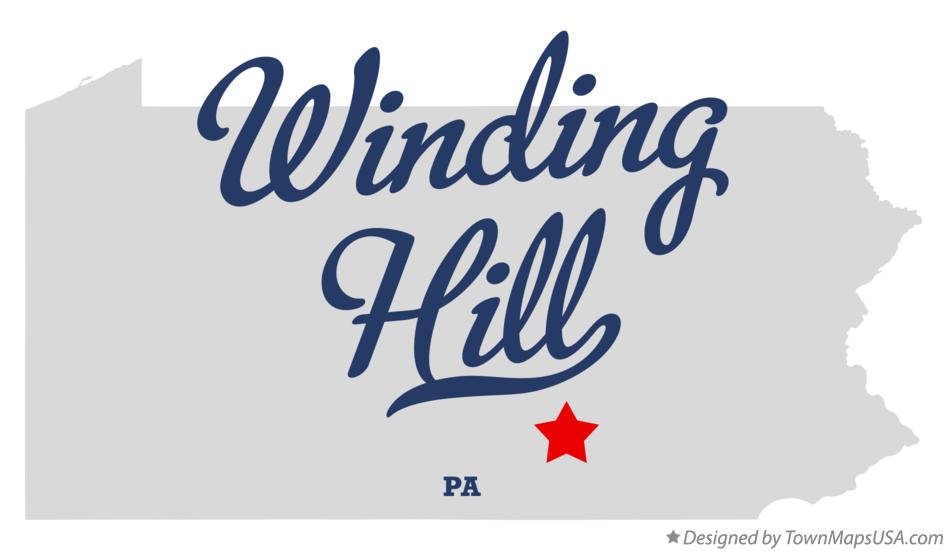 Map of Winding Hill Pennsylvania PA