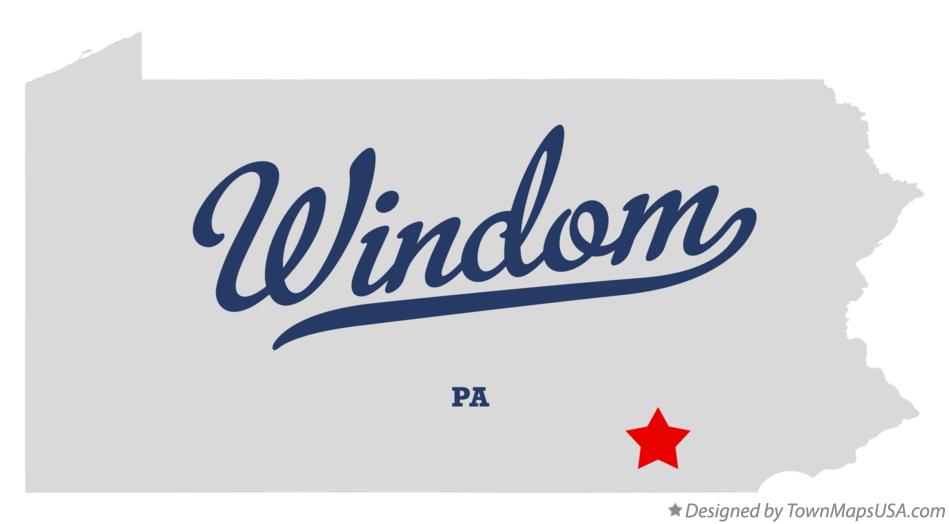 Map of Windom Pennsylvania PA