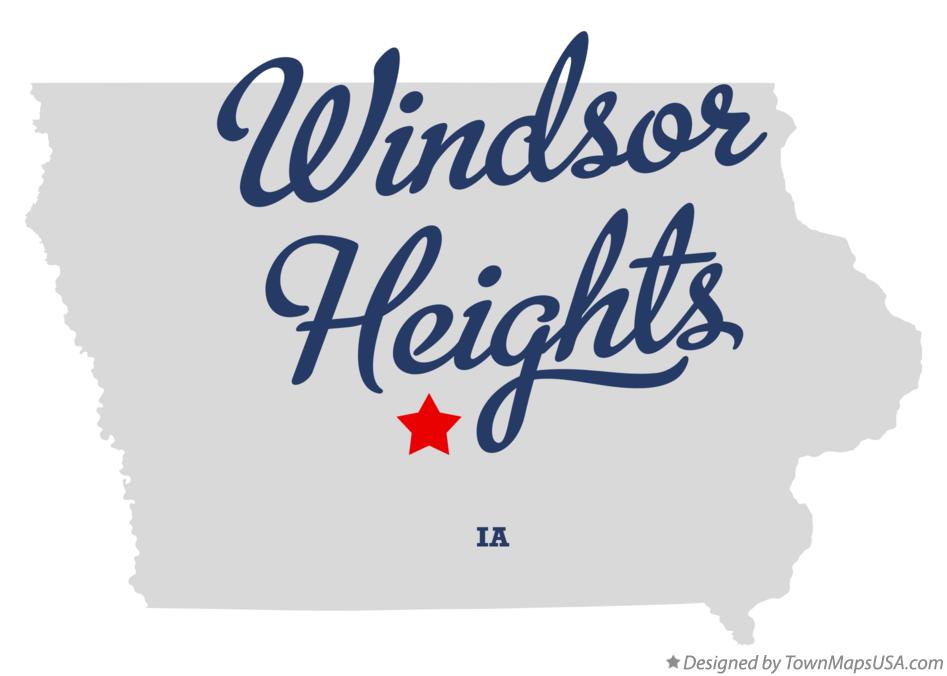 Map of Windsor Heights Iowa IA
