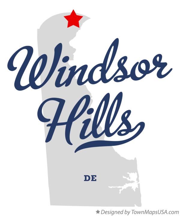 Map of Windsor Hills Delaware DE