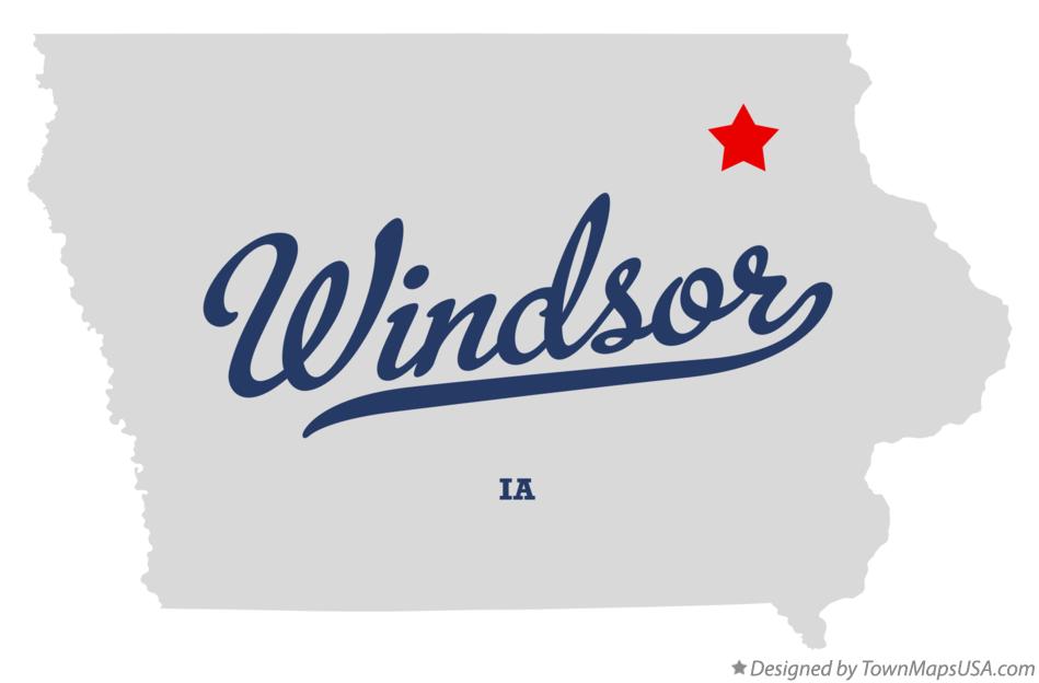 Map of Windsor Iowa IA