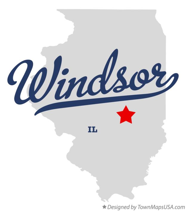 Map of Windsor Illinois IL