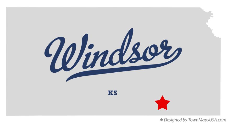 Map of Windsor Kansas KS