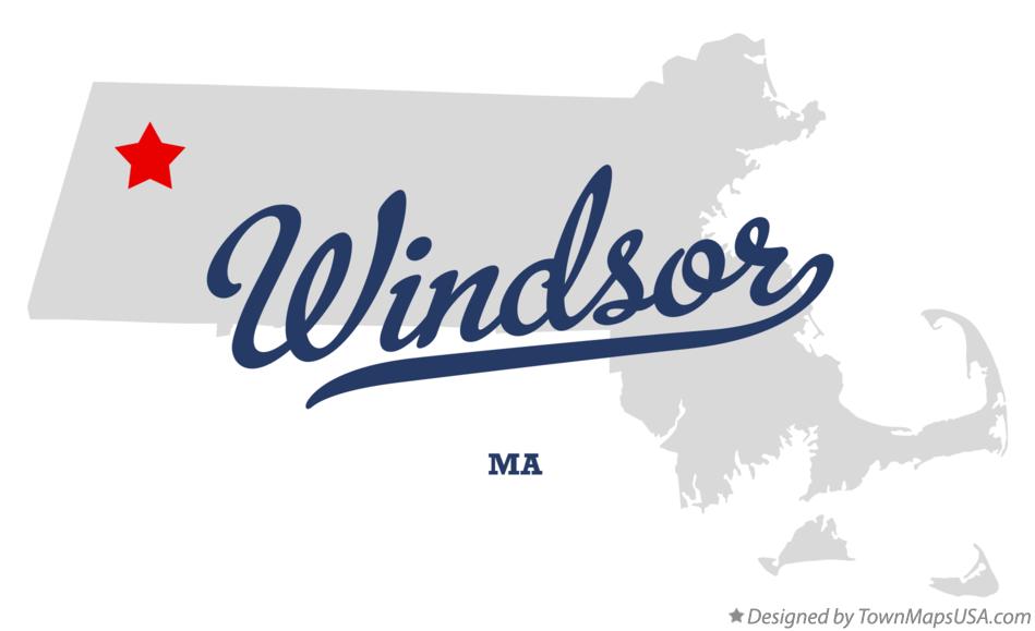 Map of Windsor Massachusetts MA