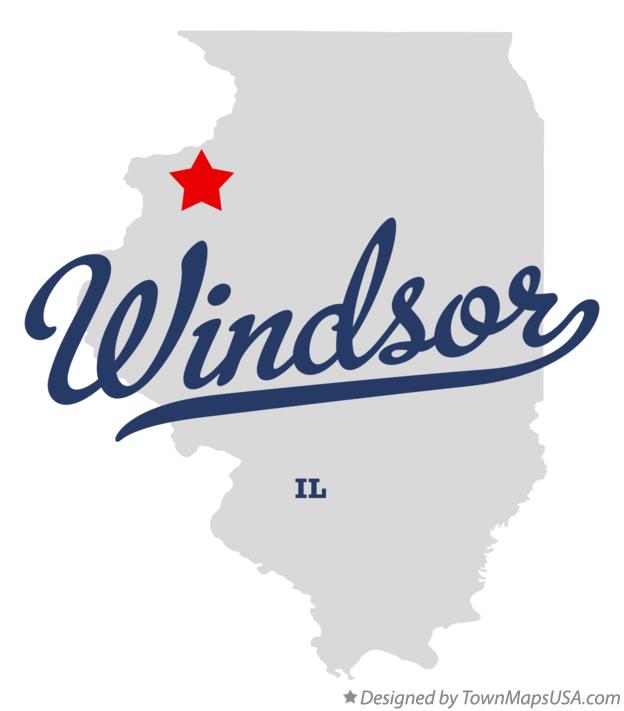 Map of Windsor Illinois IL