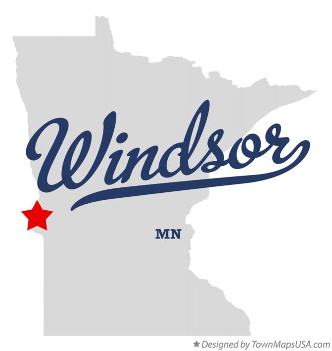 Map of Windsor Minnesota MN