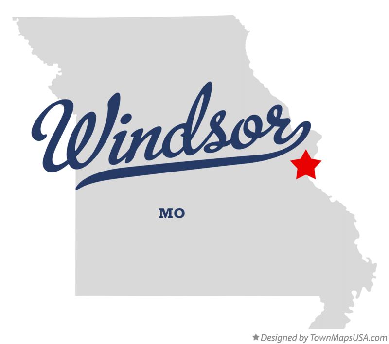 Map of Windsor Missouri MO