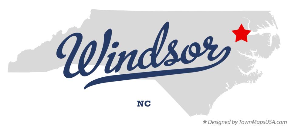 Map of Windsor North Carolina NC