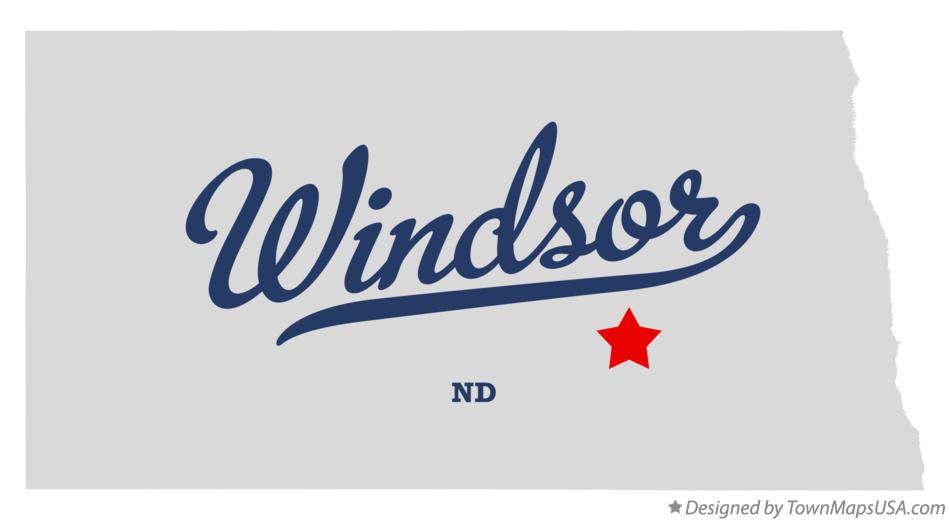 Map of Windsor North Dakota ND