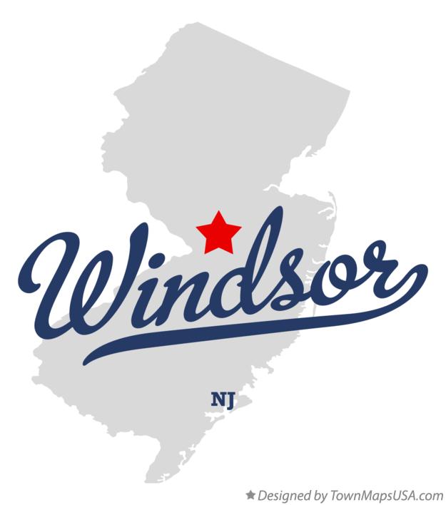 Map of Windsor New Jersey NJ