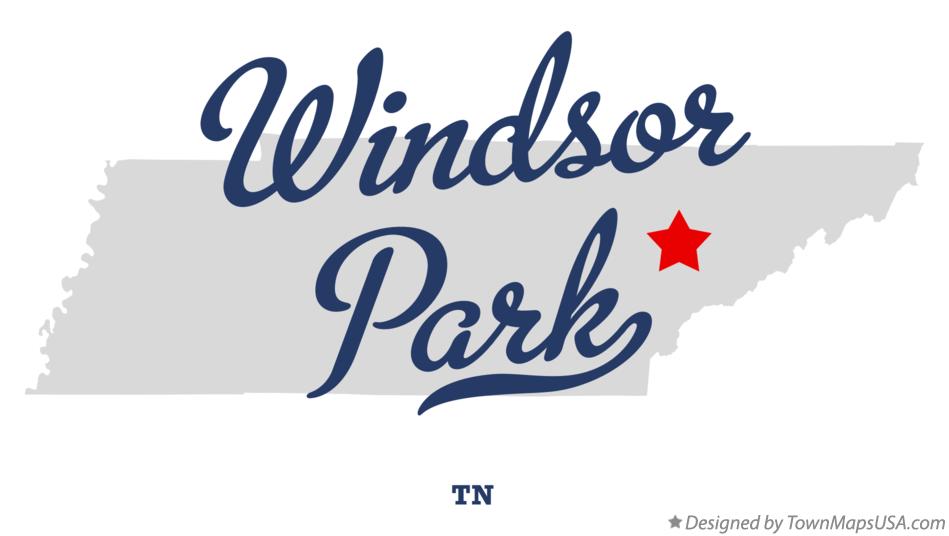 Map of Windsor Park Tennessee TN