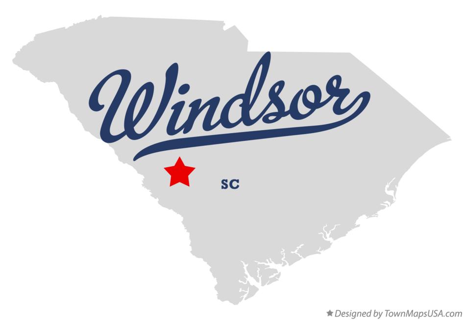 Map of Windsor South Carolina SC