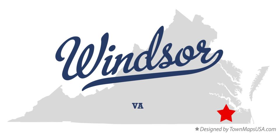 Map of Windsor Virginia VA