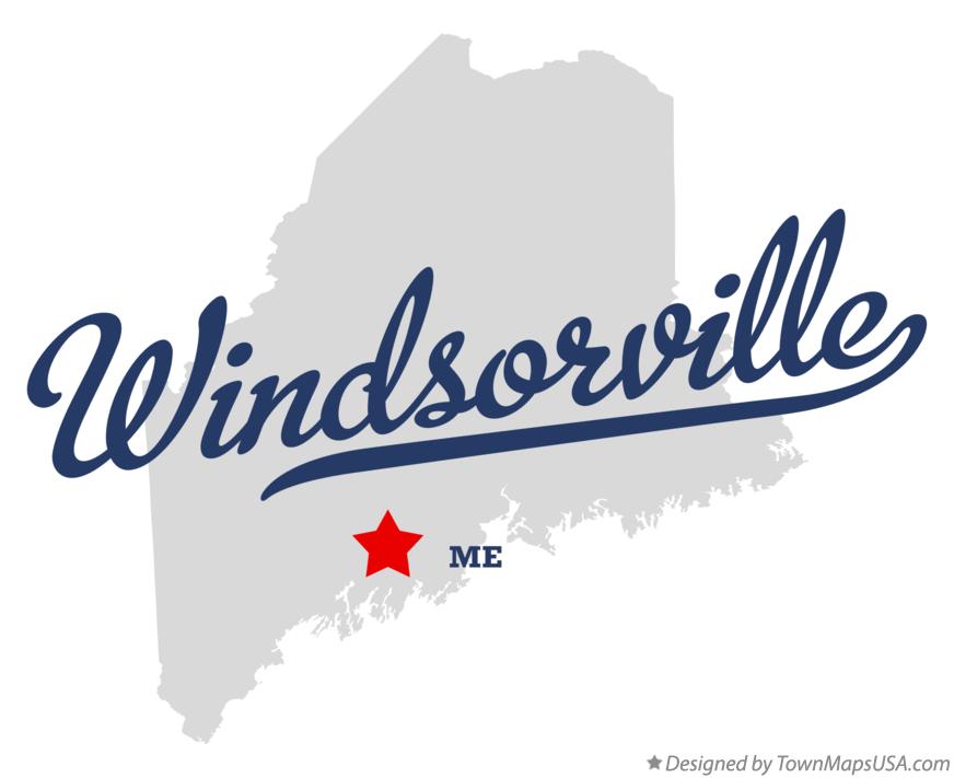 Map of Windsorville Maine ME