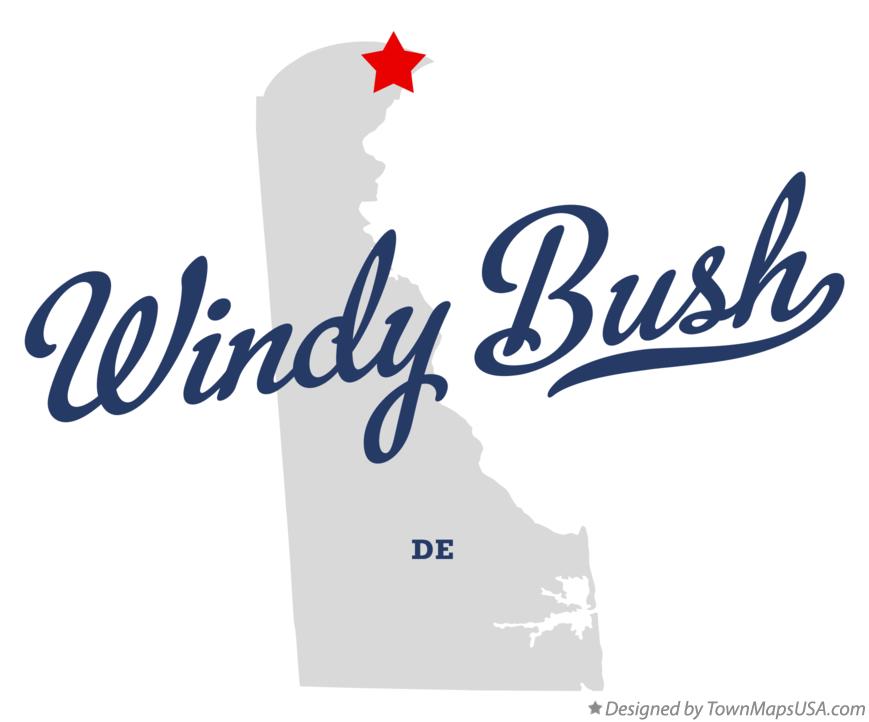 Map of Windy Bush Delaware DE