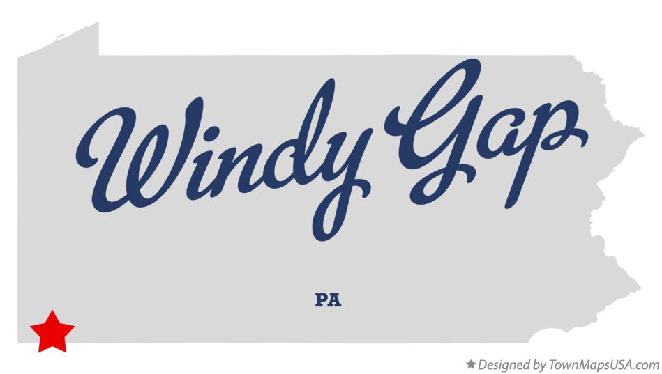 Map of Windy Gap Pennsylvania PA