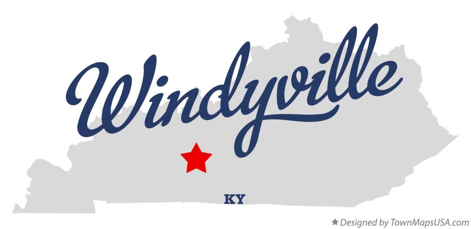 Map of Windyville Kentucky KY