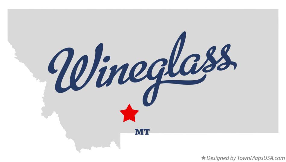 Map of Wineglass Montana MT