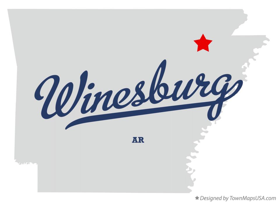 Map of Winesburg Arkansas AR