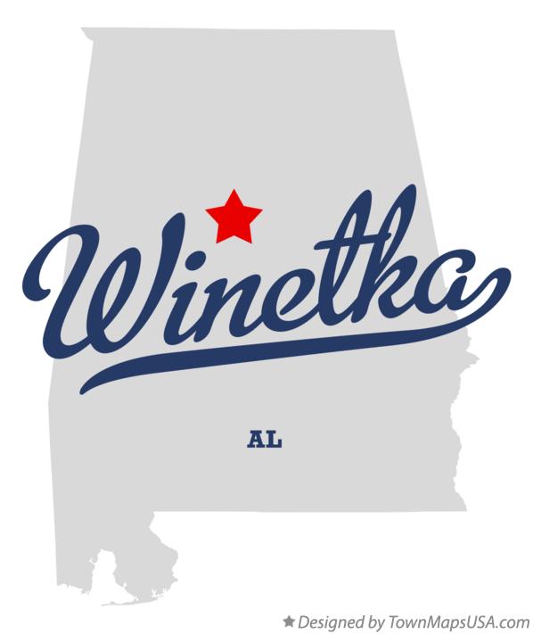 Map of Winetka Alabama AL