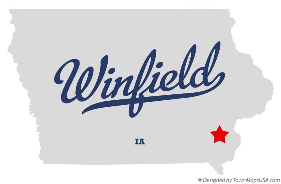Map of Winfield Iowa IA