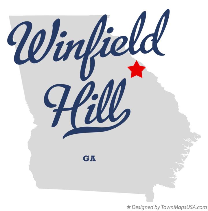 Map of Winfield Hill Georgia GA